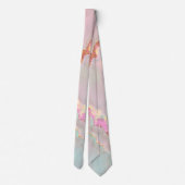 Cravate Collection Luxe Moderne Rose Pâle Menthe Douce Or (Dos)