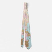 Cravate Collection Luxe Rose Pâle Menthe Or Populaire (Dos)