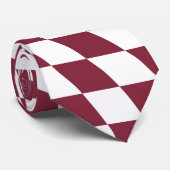 Cravate Collection Mariage Violet Bourgogne Damier (Roulé)