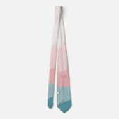 Cravate Collection Moderne Abstraite Rose Pâle Menthe (Dos)