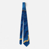Cravate Collection moderne de marbre Royal Blue Gold (Dos)