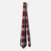 Cravate Collection Plaid Tendance Abstrait Rouge Noir (Devant)