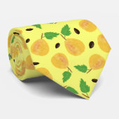 Cravate Collection Poires Dorées Jaune Clair (Roulé)