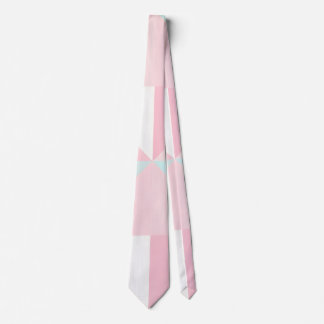 Cravate Collection Populaire Abstraite Rose Pâle Menthe