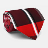 Cravate Collection Populaire Carreaux Rouge Noir Abstraits (Roulé)