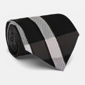 Cravate Collection Populaire Résumé Carreaux Rouge Noir (Roulé)