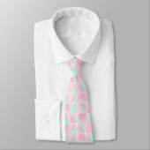 Cravate Collection Tendance Abstraite Rose Foncé Menthe (Attaché)