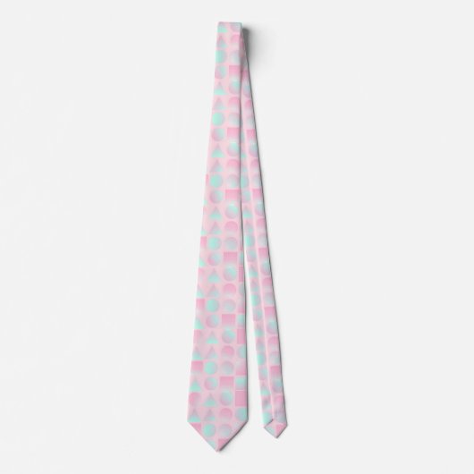 Cravate Collection Tendance Abstraite Rose Foncé Menthe (Devant)