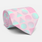 Cravate Collection Tendance Abstraite Rose Foncé Menthe (Roulé)