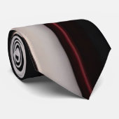 Cravate Collection Tendance Lignes Rouge Noir Abstraites (Roulé)
