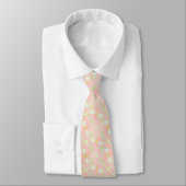 Cravate Collection Tendance Luxe Rose Pâle Menthe Or (Attaché)
