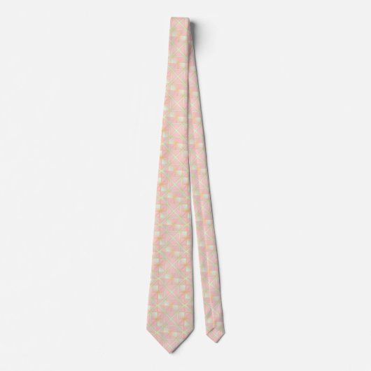 Cravate Collection Tendance Luxe Rose Pâle Menthe Or (Devant)