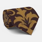 Cravate Collection victorienne Royal Crest Purple & Gold (Roulé)