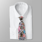 Cravate College Dynamic Art Urban Graffiti motif (Attaché)