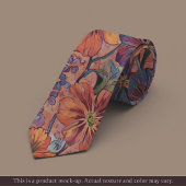 Cravate Collet de fleurs impressionniste