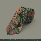 Cravate Collet de jardin impressionniste vibrant