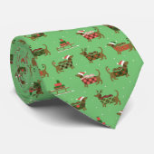 Cravate Collet de Noël festif pour teckel (Roulé)