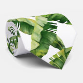 Cravate Collet Tropical Palmier Luxuriant Botanique (Roulé)
