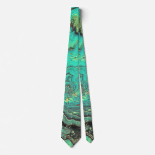 Cravate Collet Yakety 3 Fou Abstract Vert