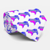 Cravate Collie Rough Chien rose Silhouette Blanc Cou (Roulé)