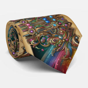 Cravate Collier Art Déco Art Nouveau Circuit imprimé arc-e