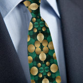 Cravate Collier Bold Circles d'Émeraude et d'Or
