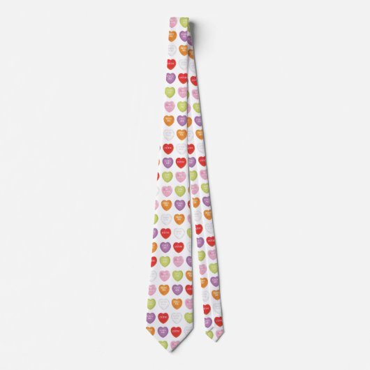 Cravate Collier Conversation Hearts (Devant)