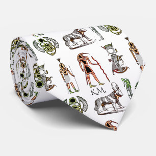 Cravate Collier de Hiéroglyphes Égyptiens Cadeau Unique Mo