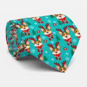 Cravate Collier de Noël pour chien Corgi (Roulé)