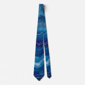 Cravate Collier en Agate Bleue (Devant)