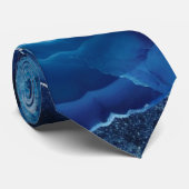 Cravate Collier en Agate Bleue (Roulé)