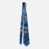 Cravate Collier en agate bleue (Dos)