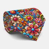 Cravate Collier Fleur de Pouvoir Hippy (Roulé)