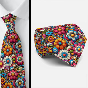 Cravate Collier Fleur de Pouvoir Hippy