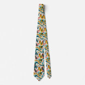 Cravate Coloeduian Bonemian Tourbillonnant Shapes Motif (Devant)