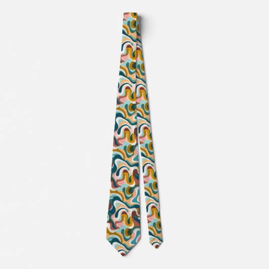 Cravate Coloeduian Bonemian Tourbillonnant Shapes Motif (Devant)