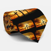 Cravate Colombe bénie par Jésus-Christ Calvery de Vierge (Roulé)