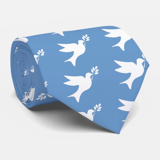 Cravate Colombe de paix (Roulé)