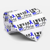 Cravate Colon Cancer Hero Bleu Ruban (Roulé)