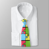 CRAVATE COLOR PUZZLE MOTIF MONOGRAM INITIALES TEXTE PERSON (Attaché)