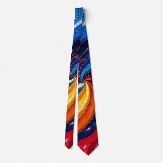 Cravate Color Swirls Men's Necktie (Dos)