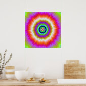Cravate-colorant en violet rouge et vert affiche (Cuisine)