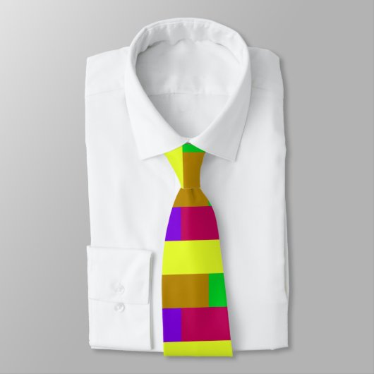 Cravate Colorbloc pourpre, jaune, Crimson (Attaché)