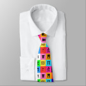 Cravate colorblock happy pi day (Attaché)