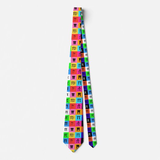 Cravate colorblock happy pi day (Devant)