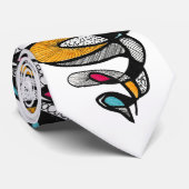Cravate Colore Abstrait Ruban Motif ZentangleCravate (Roulé)