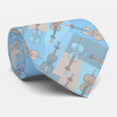 Cravate Coloré Angled Cellos Motif (Roulé)