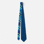 Cravate Coloré Artsy Blue Voilier (Dos)