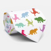 Cravate coloré de dinosaures (Roulé)