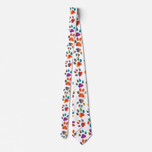 Cravate coloré Doggie Paws (Dos)